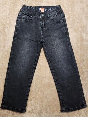 Place Boys' Black Straight Jeans